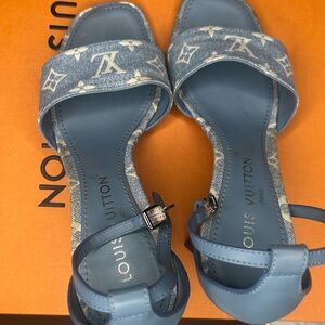 Louis Vuitton Blue Monogram Sandals